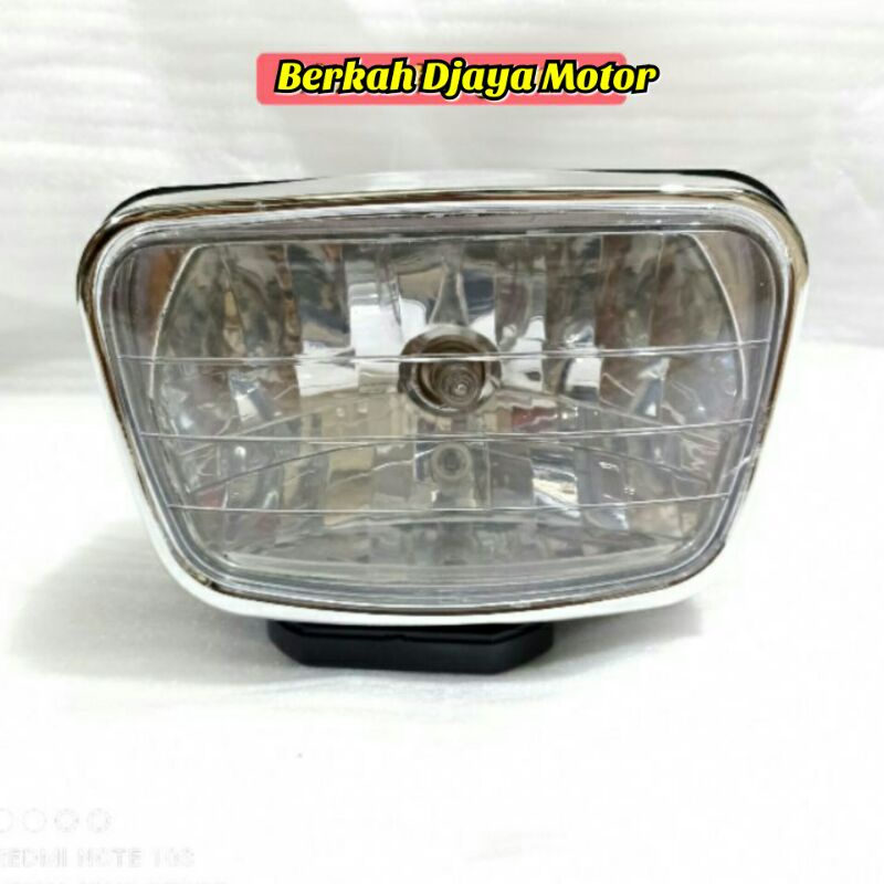 Reflektor lampu oval rx king kaca bening lampu depan rx king mika bening