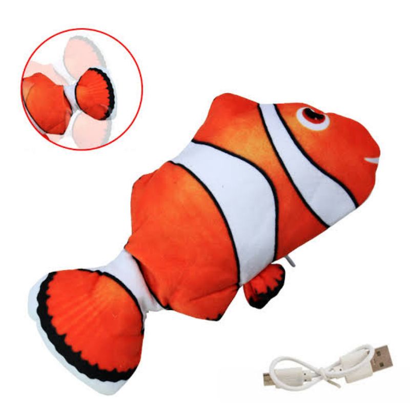 Mainan ikan goyang  Mainan Kucing Boneka Ikan BISA GERAK / DANCING FISH