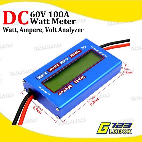 Watt Volt Amper Meter DC 60V 100A Lipo Battery Analyzer Solar Panel