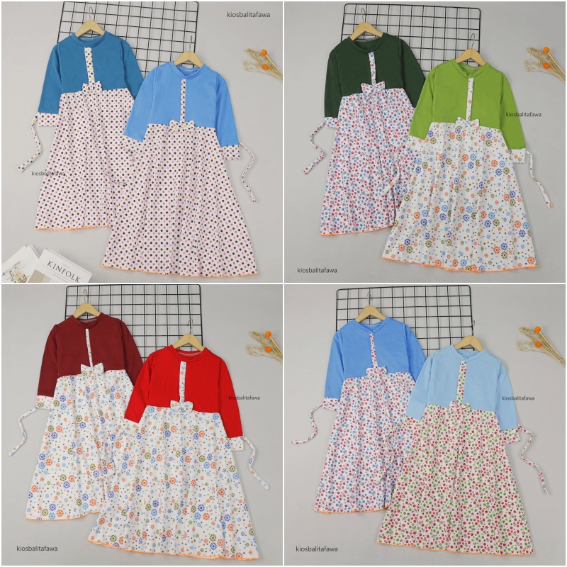 Gamis Pita Uk 3-4 Tahun / Gamis Anak Baju Murah Dress Muslim Ngaji Lengan Panjang Perempuan Cewek