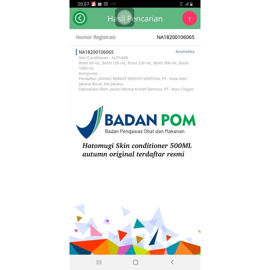 HATOMUGI 500ML SKIN CONDITIONER LULUS BADAN POM BPOM ORIGINAL BONUS BOTOL SPRAY