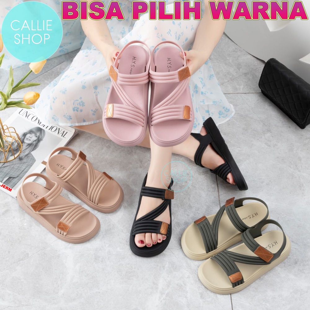 Sandal Gunung Gladiator Platform Sendal Tali Jelly HYS 1192-1 GNSLRZ