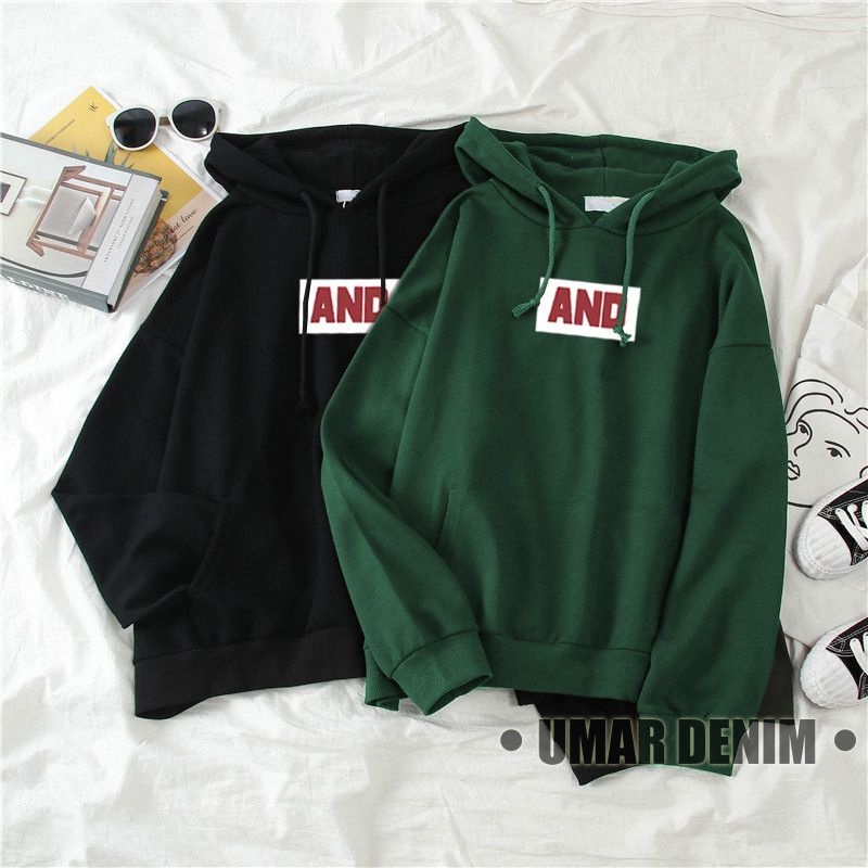 And Hoodie Pria Wanita Unisex Korean Style Bahan Fleece