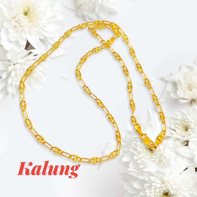 Kalung wanita kakung belut gepeng lapis emas yaxiya xuping