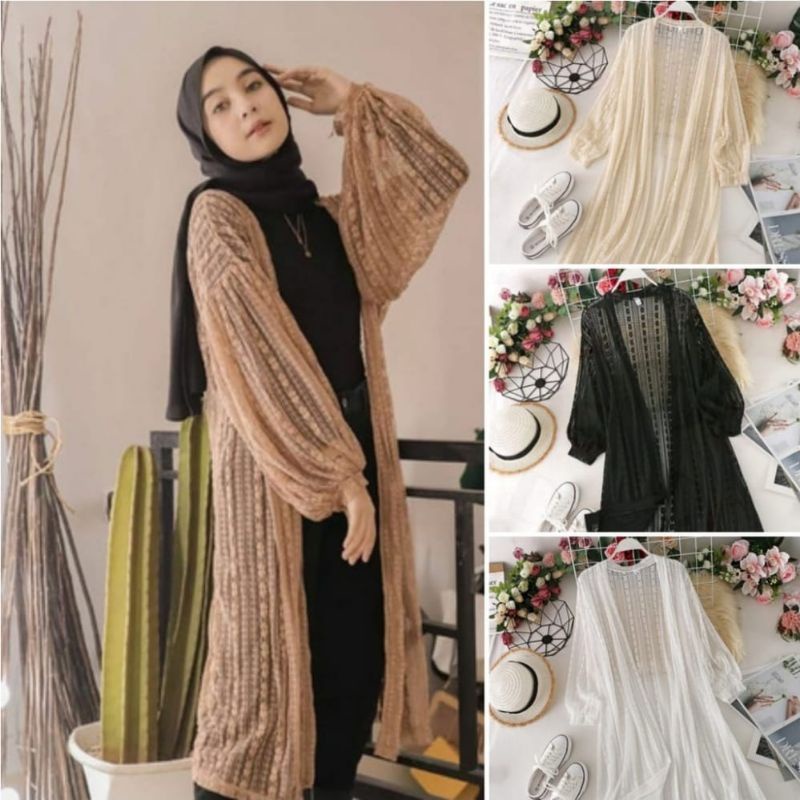 LACE BROKAT IMPORT CARDIGAN - JASMINE OUTER