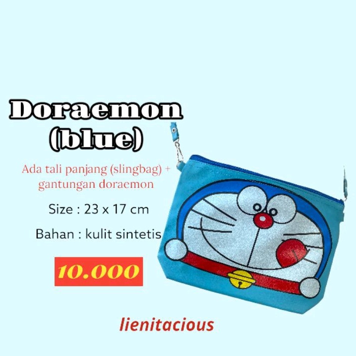 Slingbag Doraemon blue slingbag lucu slingbag anak slingbag murah slingbag cewek