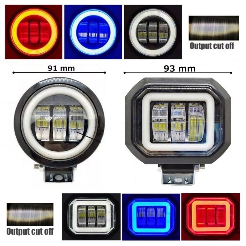 Lampu Tembak Sorot LED CWL 2 Mata Lensa 4D CREE Angel Eye Kotak Square Murah dan berkulitas