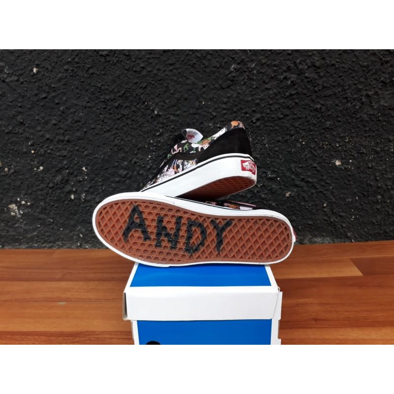 custom black high top vans