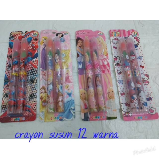 

Crayon susun 12 warna karakter