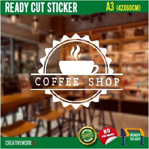 Cutting Sticker Dinding / Cutting Sticker Coffee Shop