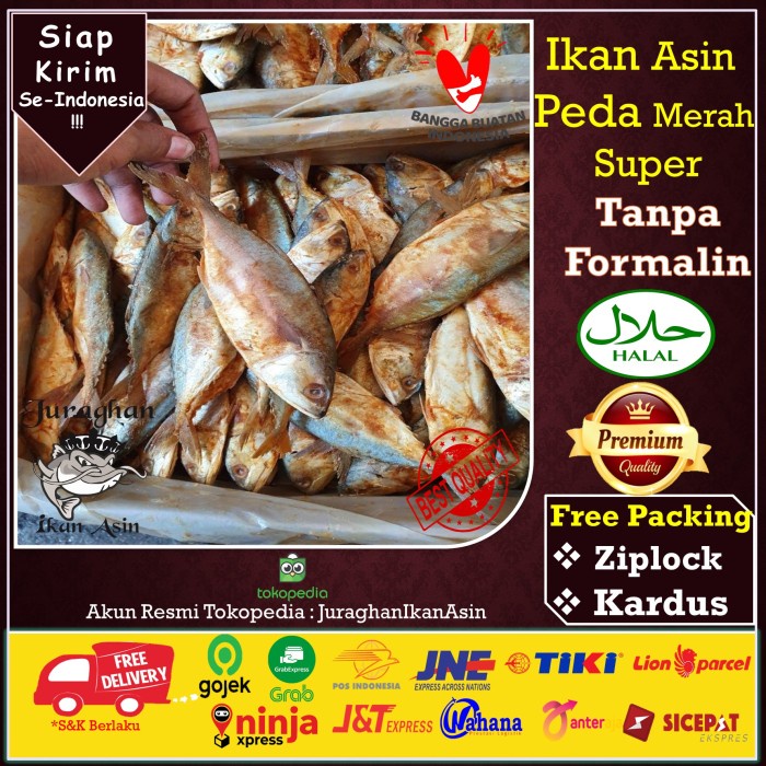 

Ikan Asin Peda Merah Enak, Bergizi, Dan Premium, 500 Gr