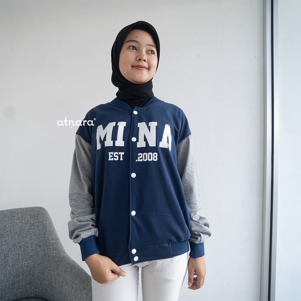 Nara Grosir - Mina Baseball XL l Jaket Varsity Unisex