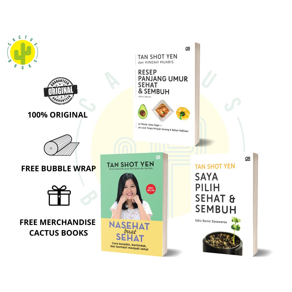 BUKU TAN SHOT YEN: RESEP PANJANG UMUR SEHAT & SEMBUH, NASEHAT BUAT SEHAT, SAYA PILIH SEHAT DAN SEMBU