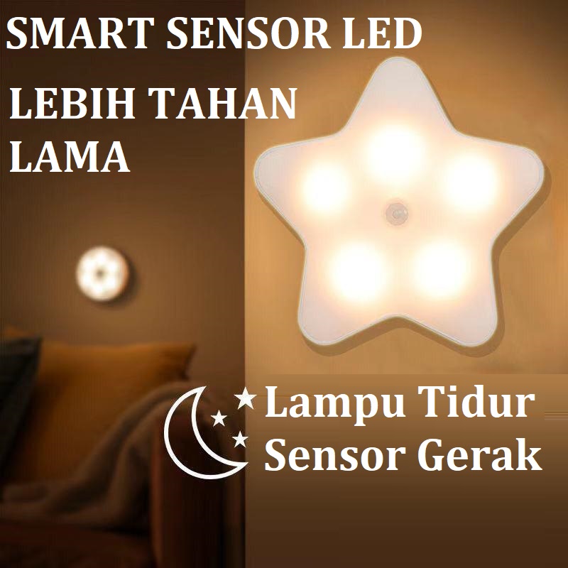 LAMPU TIDUR SENSOR GERAK LED / LAMPU LEMARI/ LAMPU TANGGA SENSOR LED/ LAMPU EMERGENCY