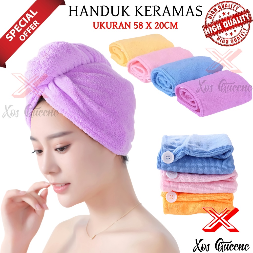 [XOQ] HANDUK KERAMAS HAIRTOWEL / HANDUK TURBAN MICROFIBER / HANDUK KRAMAS / HANDUK RAMBUT