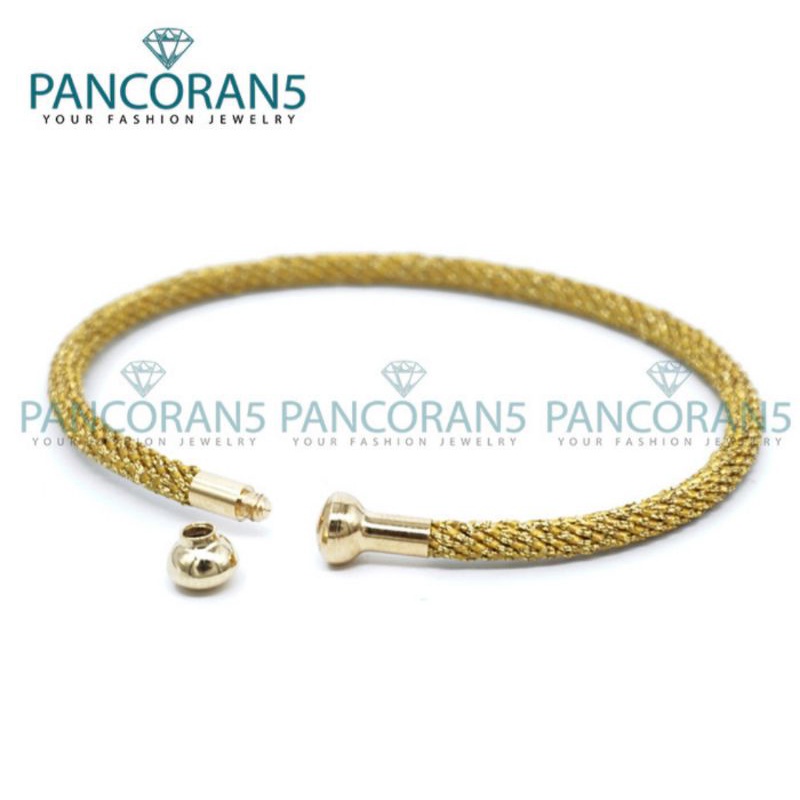 Gelang tali kawat anti air untuk charm liontin emas model terbaru