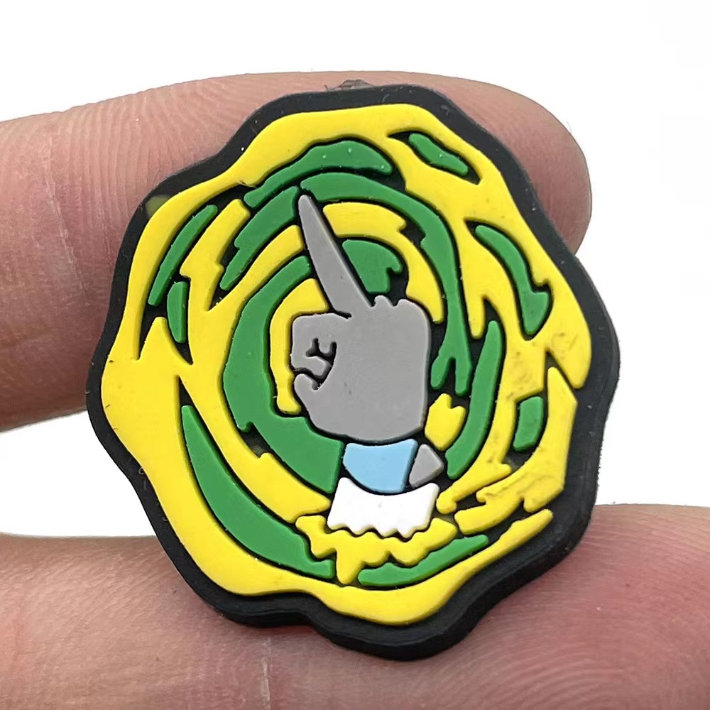 Cl-store Charm Sepatu Boots Motif Kartun Rick &amp; Morty Graffiti Bahan PVC Untuk Dekorasi DIY