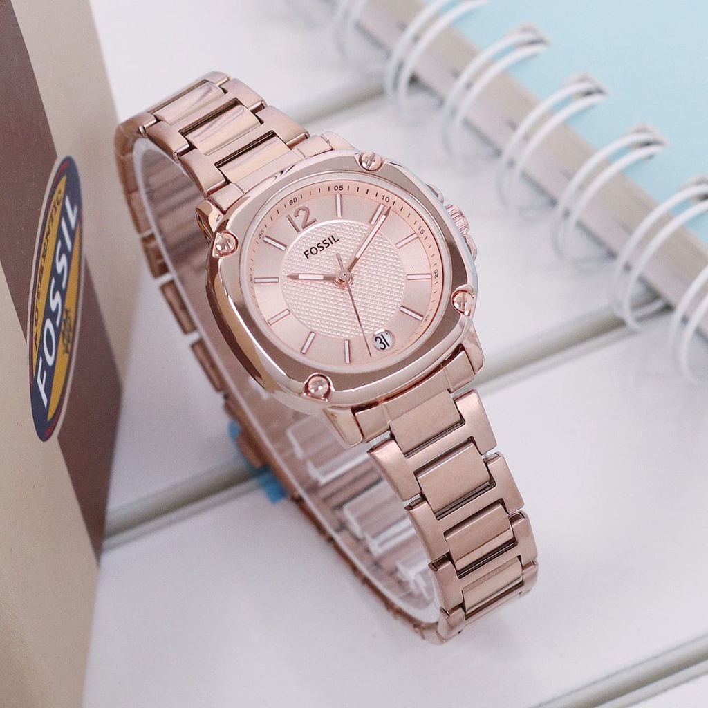 Jam Tangan Wanita Fashion S4953L Tali Rantai Tanggal Aktif Free Box &amp; Baterai