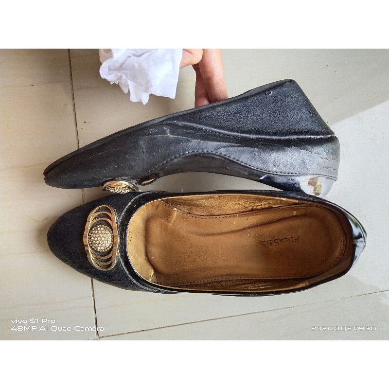 sepatu Elizabeth fantofel sepatu kerja sepatu wedges