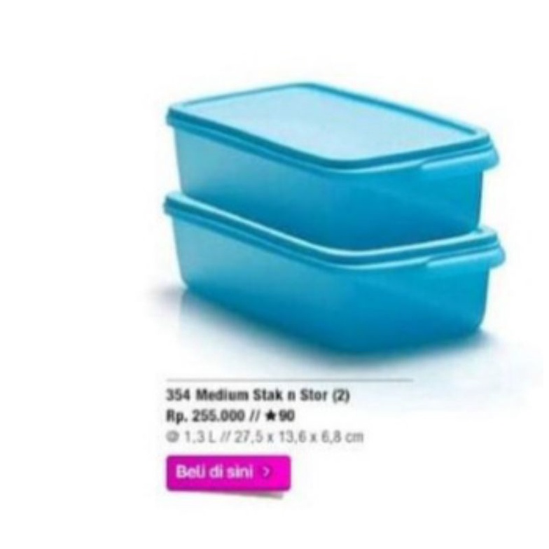 tupperware ori medium stak n stor,harga untuk/pcs