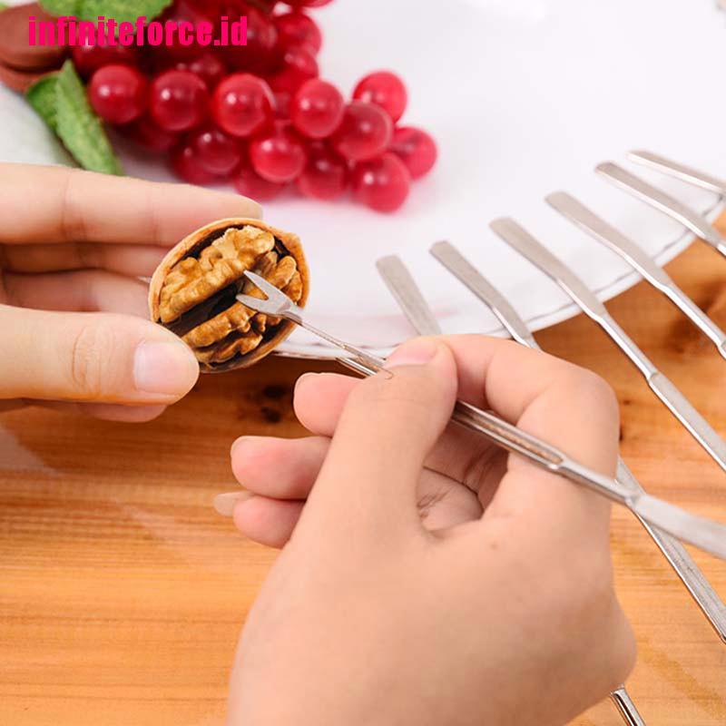 4pcs Stainless Steel Lobster Crab Needle Walnut Needle Fruit Fork Seafood Tools