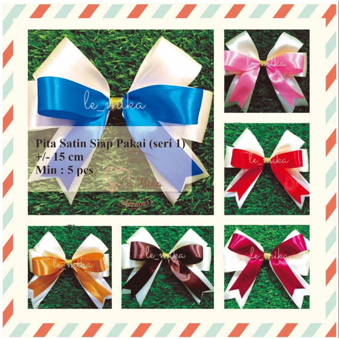 

Pita kado, pita hampers, pita souvenir, pita satin, pita jadi siap pakai (seri 1)