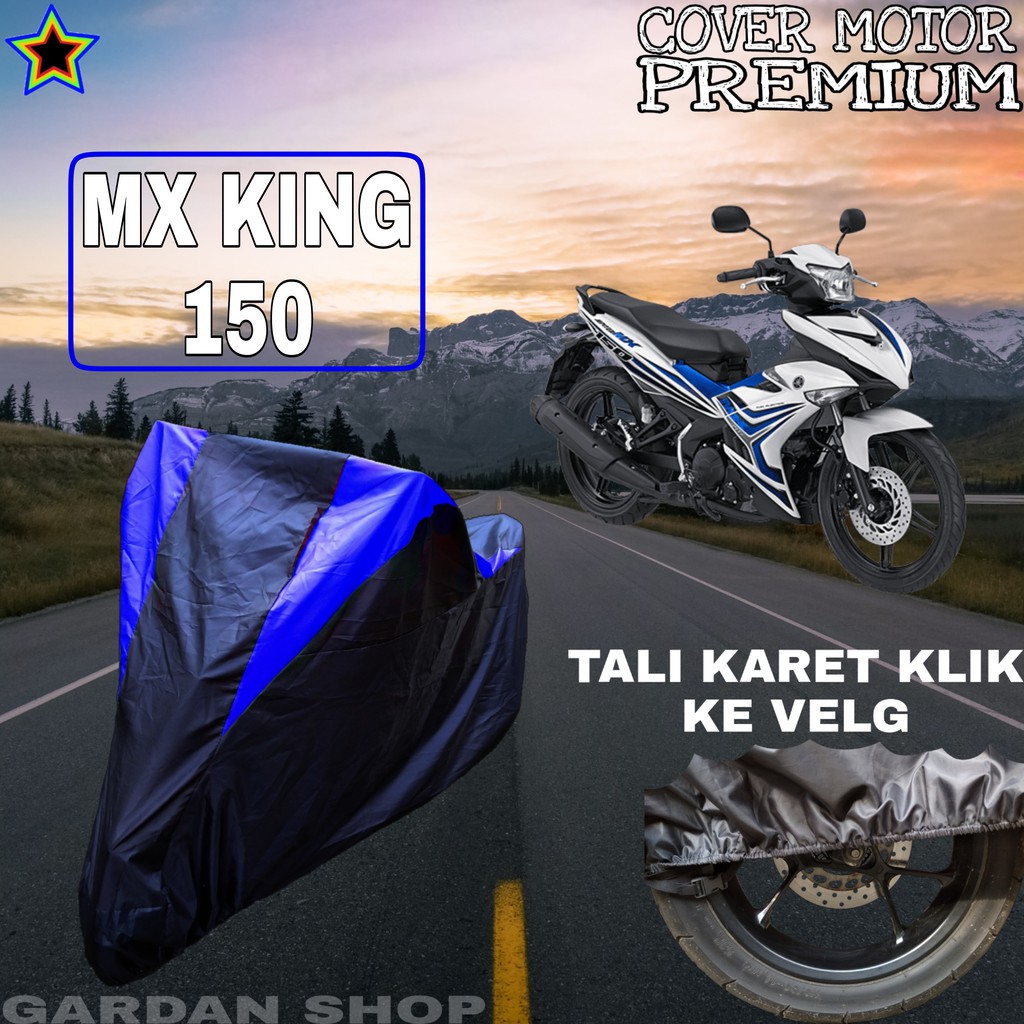 Sarung Motor MX KING 150 Hitam BIRU Body Cover Mx king PREMIUM