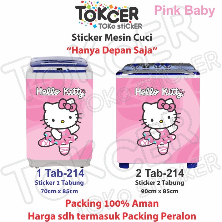 Stiker Mesin Cuci Hello Kitty