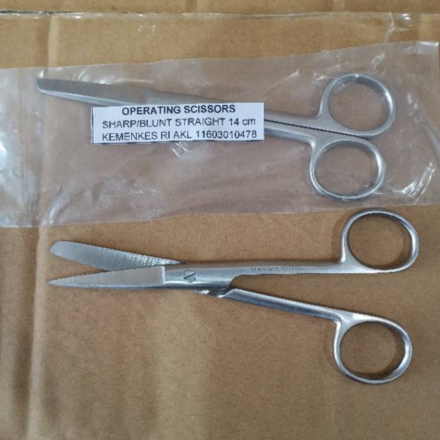 Operating Scissor Straight Sharp - Blunt / Gunting Operasi Gunting Bedah Lurus Tajam Tumpul