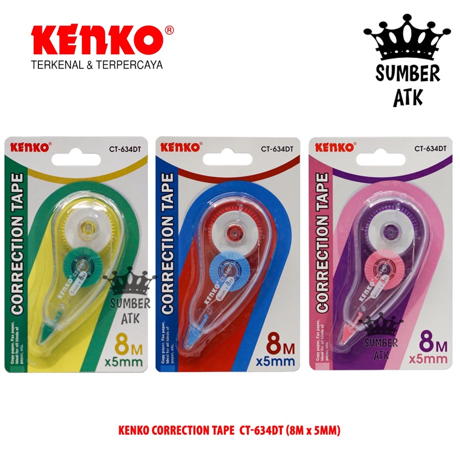 

KENKO CORRECTION TAPE / KOREKSI PENA / PITA KOREKSI CT-634DT 8M x 5M