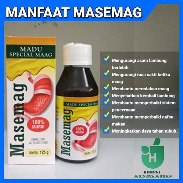 MADU Spesial Maag, Obat Maag Asam Lambung GERD - Masemag - Madu Khusus untuk Magh Magg Akut Kronis