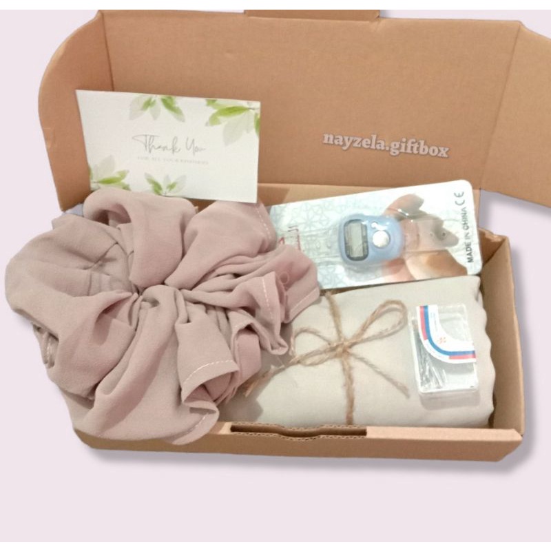 SOUVERNIR HIJAB BOX BELLA SQUARE LASER CUT HAMPERS HIJAB MURAH