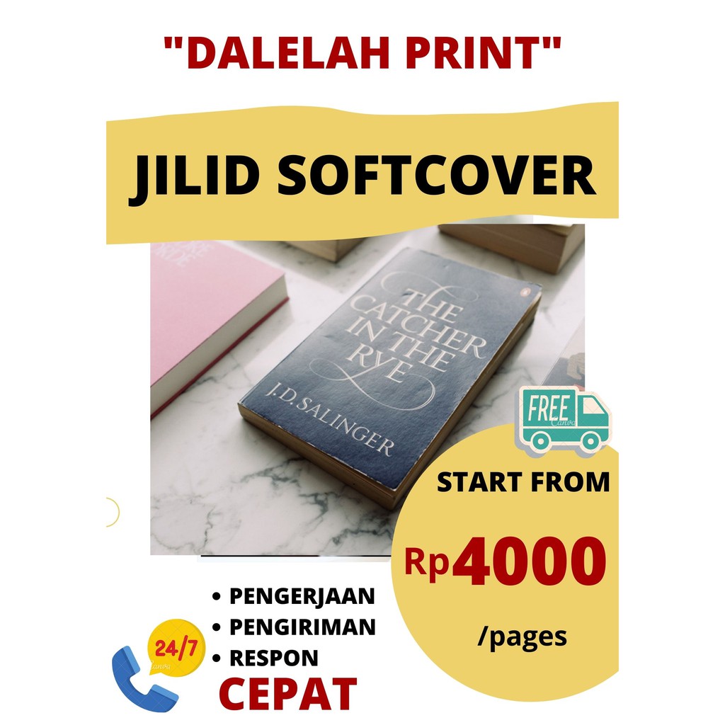 

JILID SOFTCOVER BUKU UKURAN A6, A5, B5, A4, F4, A3