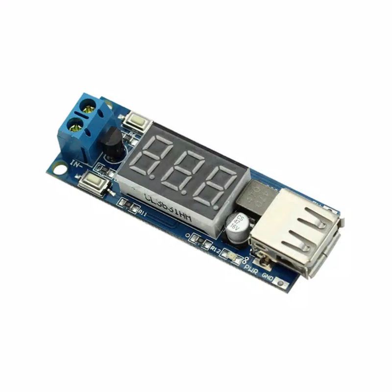 DC 4.5-40V hingga 5V 2A USB Pengisian DC-DC Digital Step-down