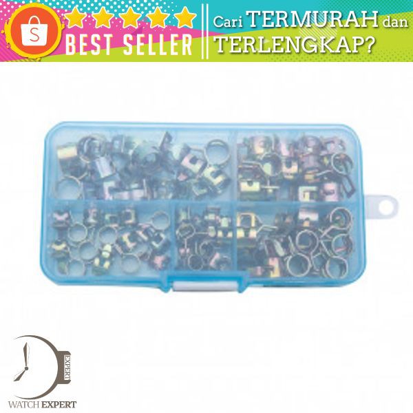 Penjepit Selang Ledeng Pipe Tube Clamp Metal Fastener Plumbing 6-10mm 75 PCS - Alloet HW105