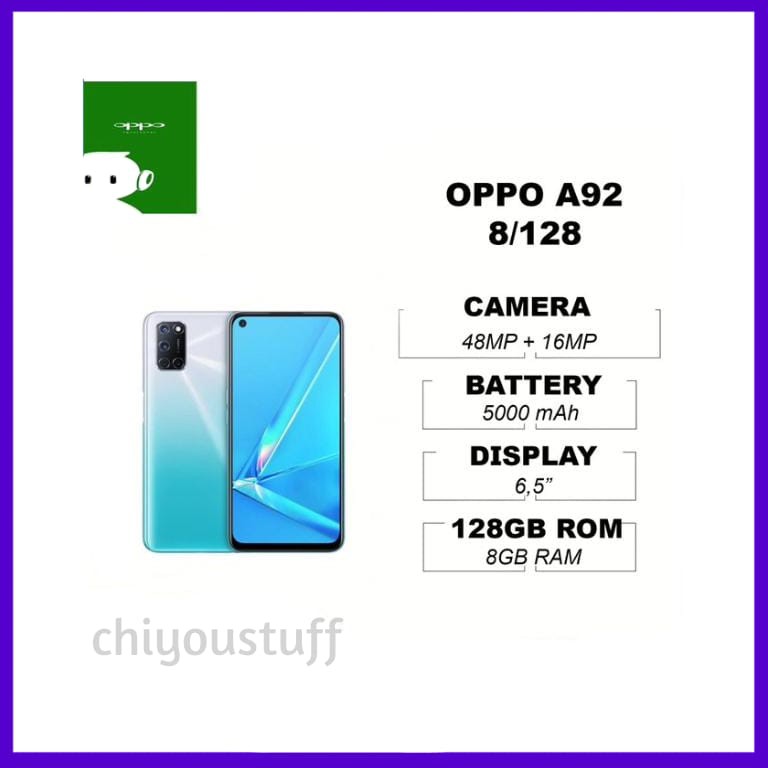 OPPO A92 8/128 8GB RAM 128GB ROM GARANSI RESMI