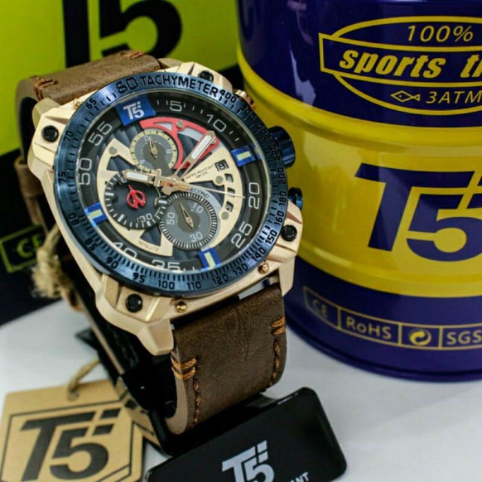 Jam Tangan Pria T5 H 3709 T5 H3709 original bergaransi free tin box