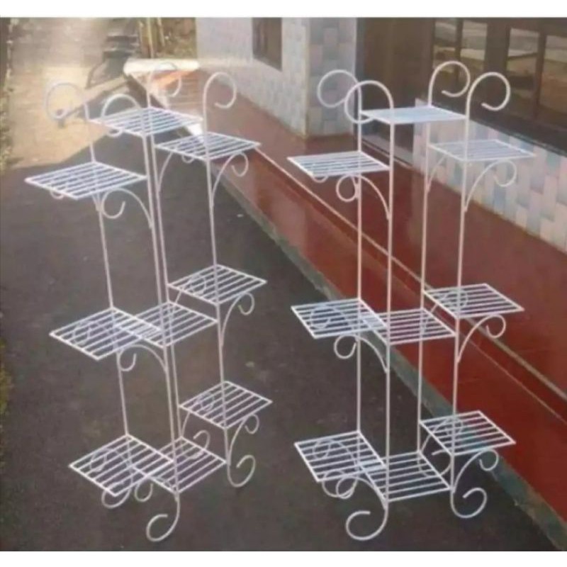 rak besi bunga minimalis