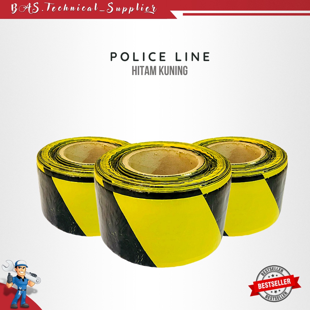 Police Line / Garis polisi hitam kuning