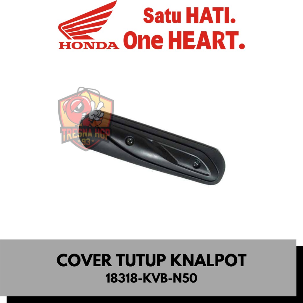 18318-KVB-N50 COVER TUTUP KNALPOT VARIO 110 KARBU ORIGINAL | PROTECTOR MUFFLER 18318KVBN50
