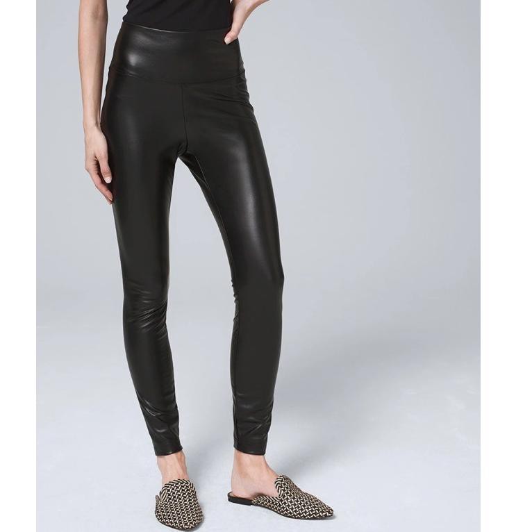 black leather legging