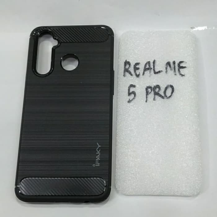 karet REALME 5 PRO softcase ipaky REALME 5 PRO silikon karet hitam