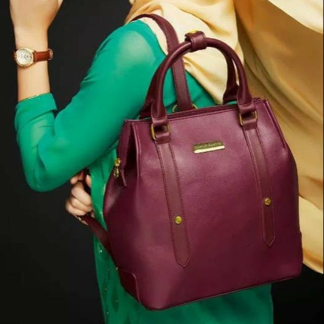 Tas Ransel dua gaya selempang wanita backpack Sophie Martin Paris Laurasita