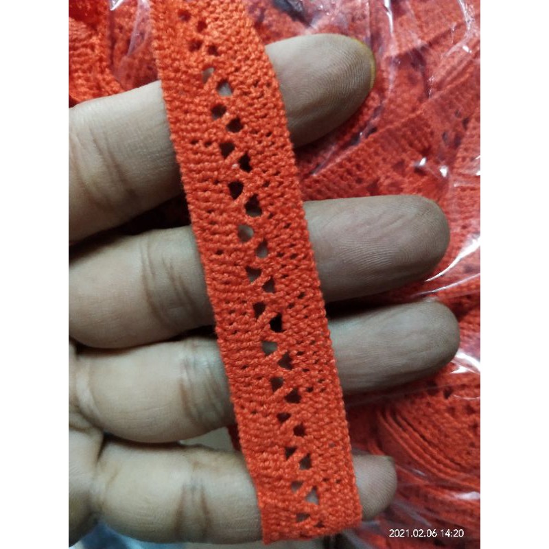 Renda bordir rajut renda rajut renda orange renda pita renda kait tengah