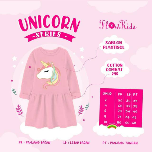 TUNIK ANAK UNICORN SERIES FLOWKIDS TUNIK