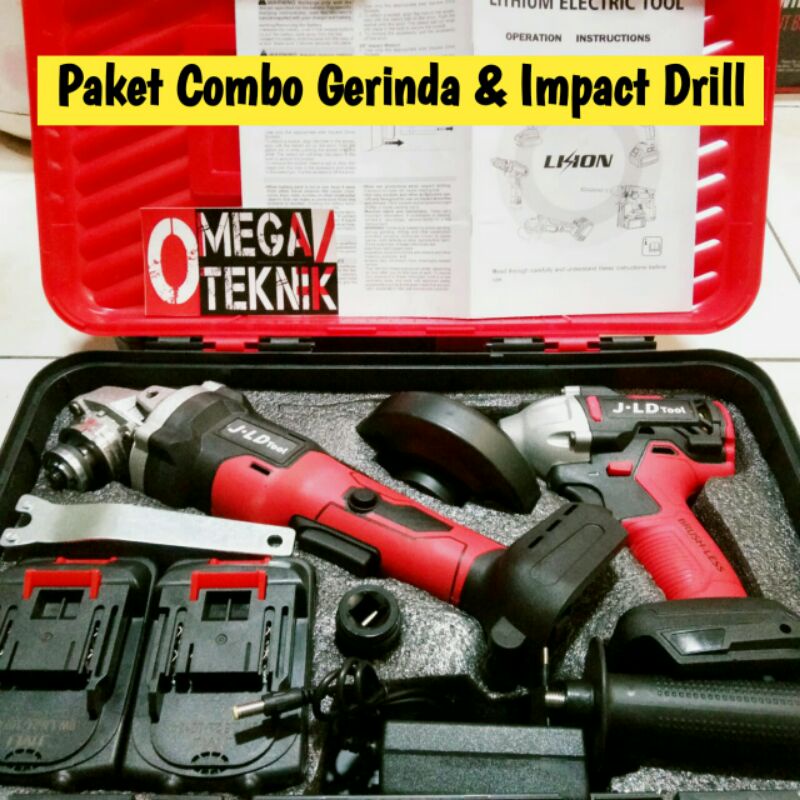Paket Set Gerinda & Impact Baterai JLD