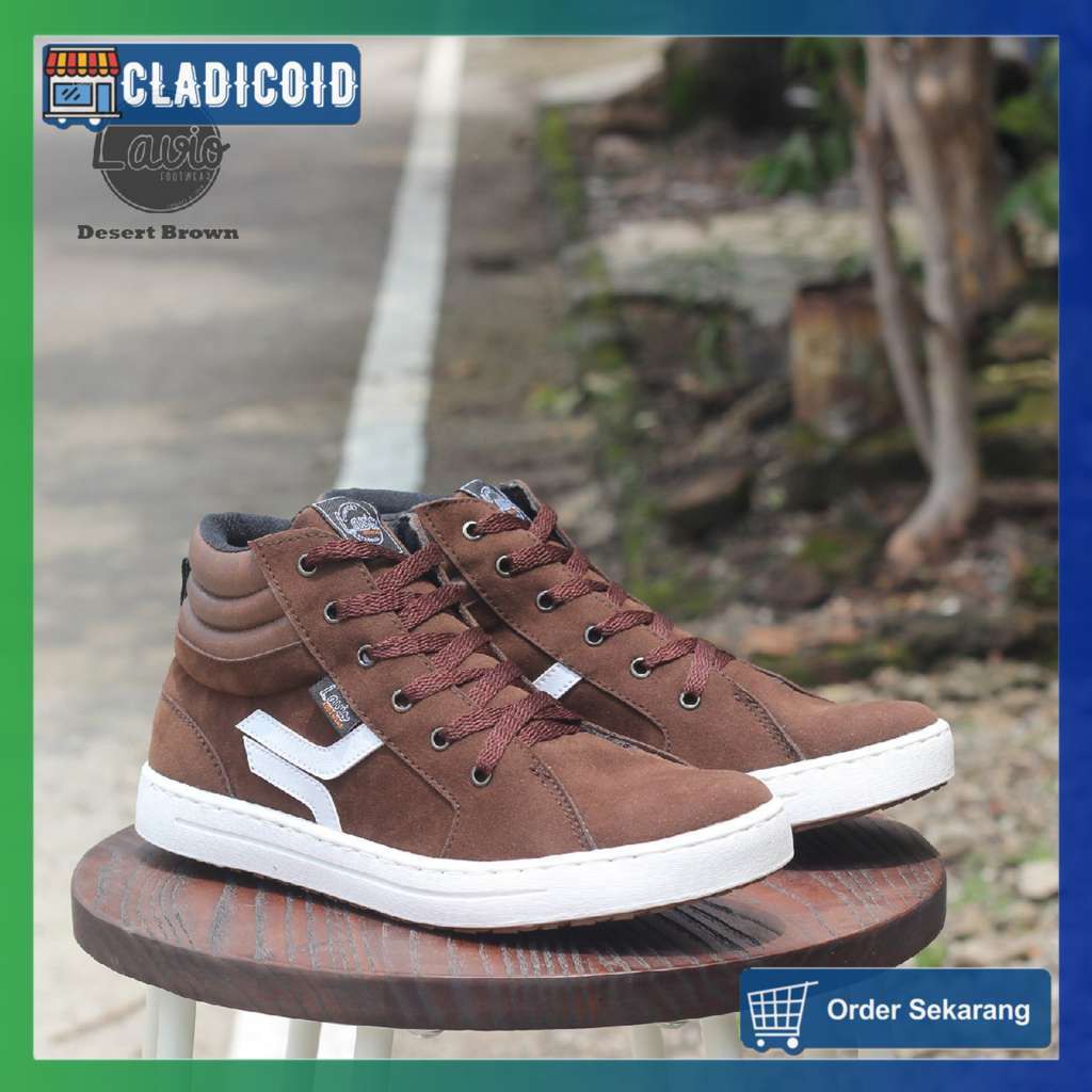 SEPATU SNEAKERS PRIA ORIGINAL MODEL TERBARU DAN STYLISH LAVIO DESERT ORIGINAL WARNA HITAM DLL