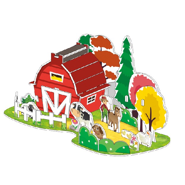 Puzzle 3D Mini | SMALL FARM | Prakarya Anak Sekolah - 1690-3