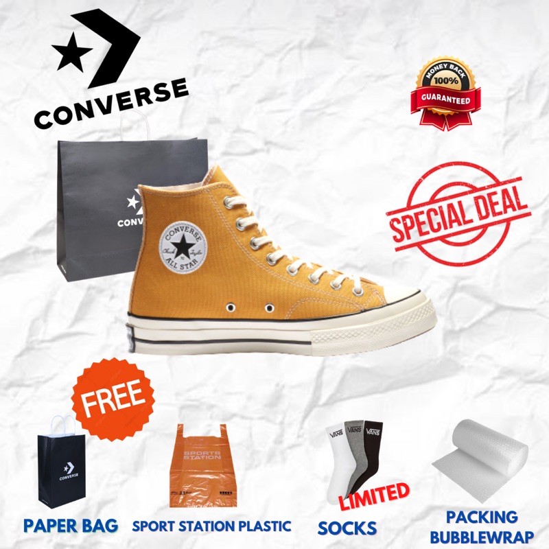 Sneakers Pria Converse CT 70s Hi Sunflower BNIB ORIGINAL RESMI PT. MAP TERMURAH BEST SELLER