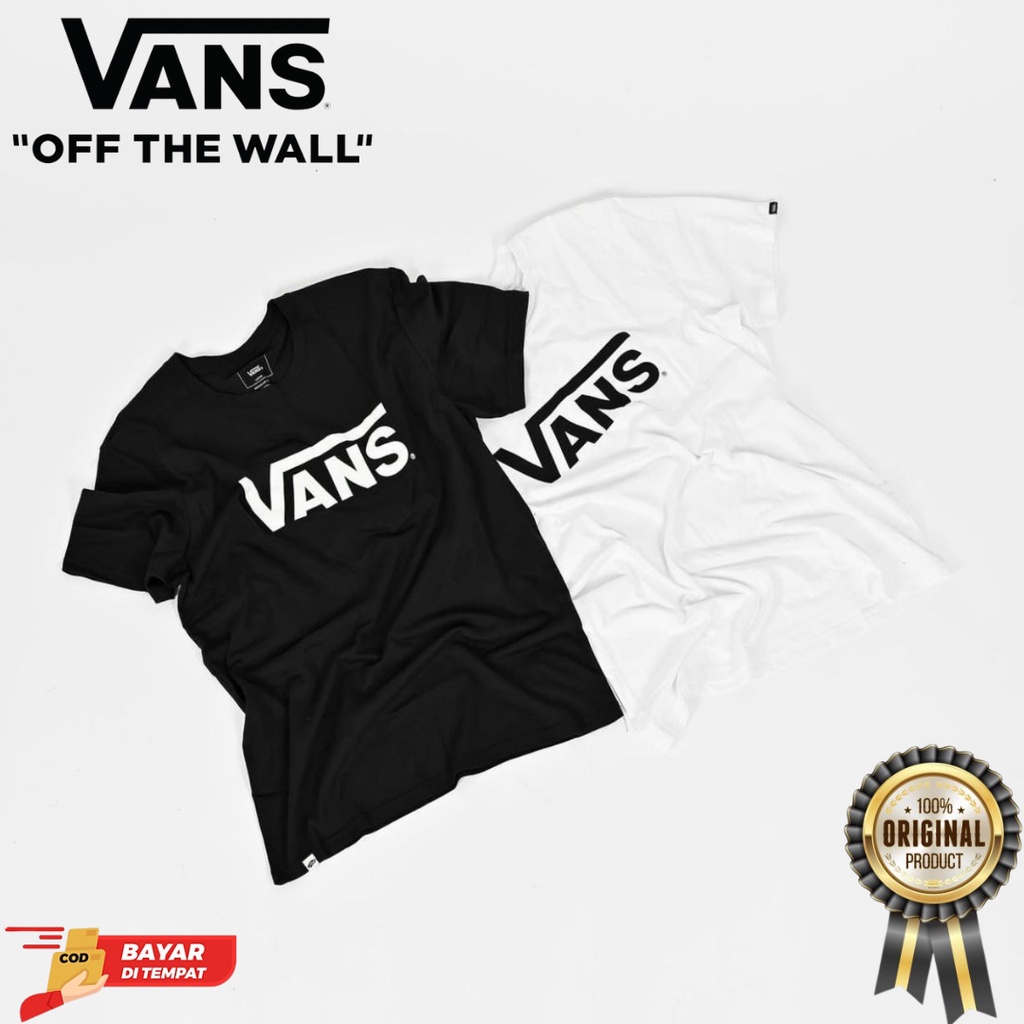 SALE DISKON! V4NS TSHIRT (KAOS) CLASSIC BLACK &amp; WHITE 100% ORIGINAL